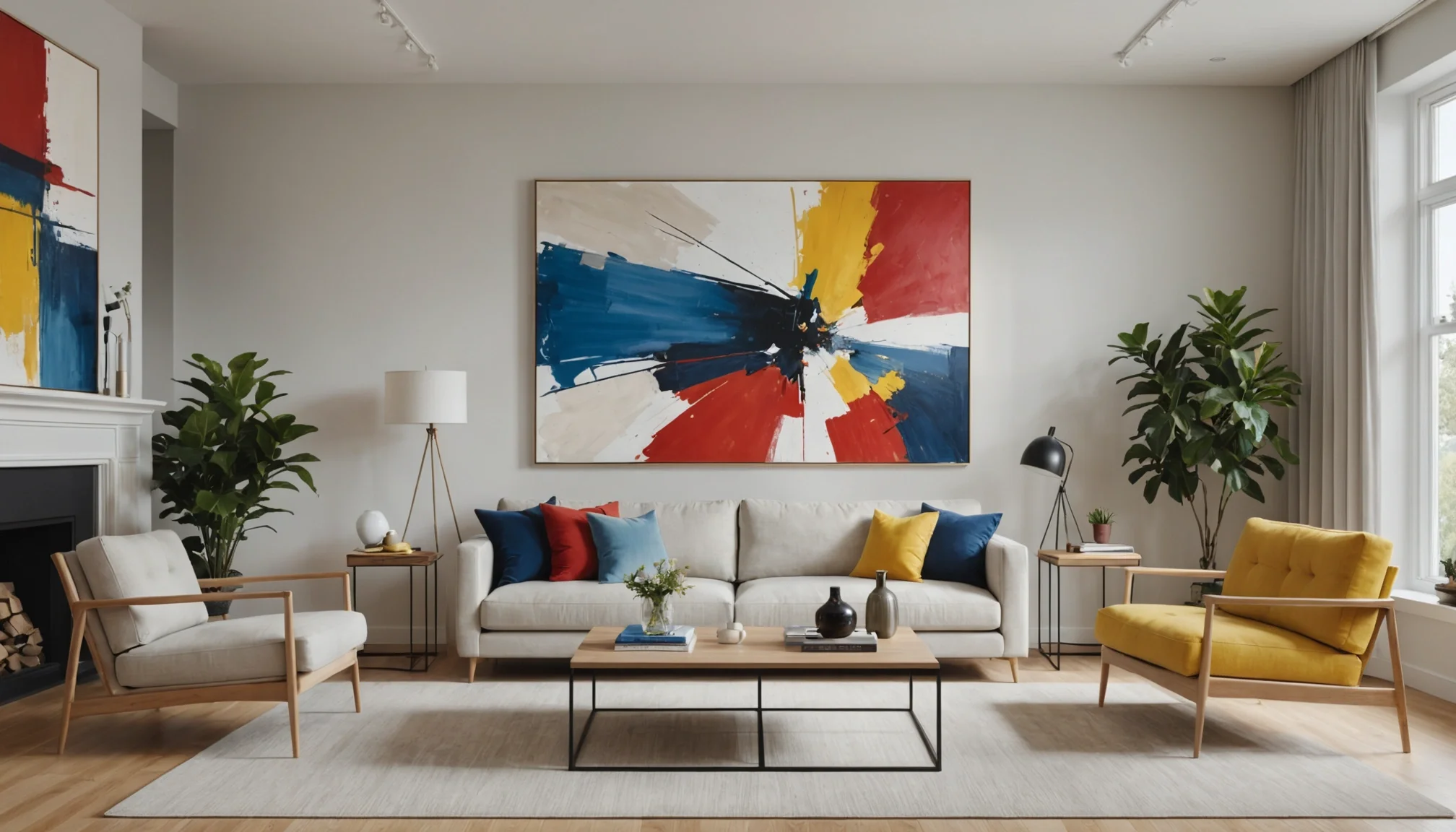 Révélez votre espace avec des touches d'art contemporain vibrant